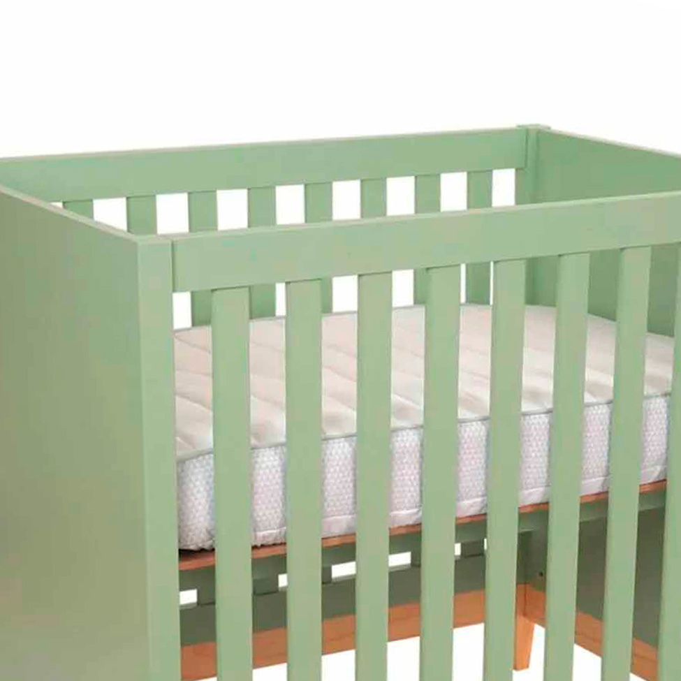 Berço Minicama Amor Perfeito II Verde e Pinus