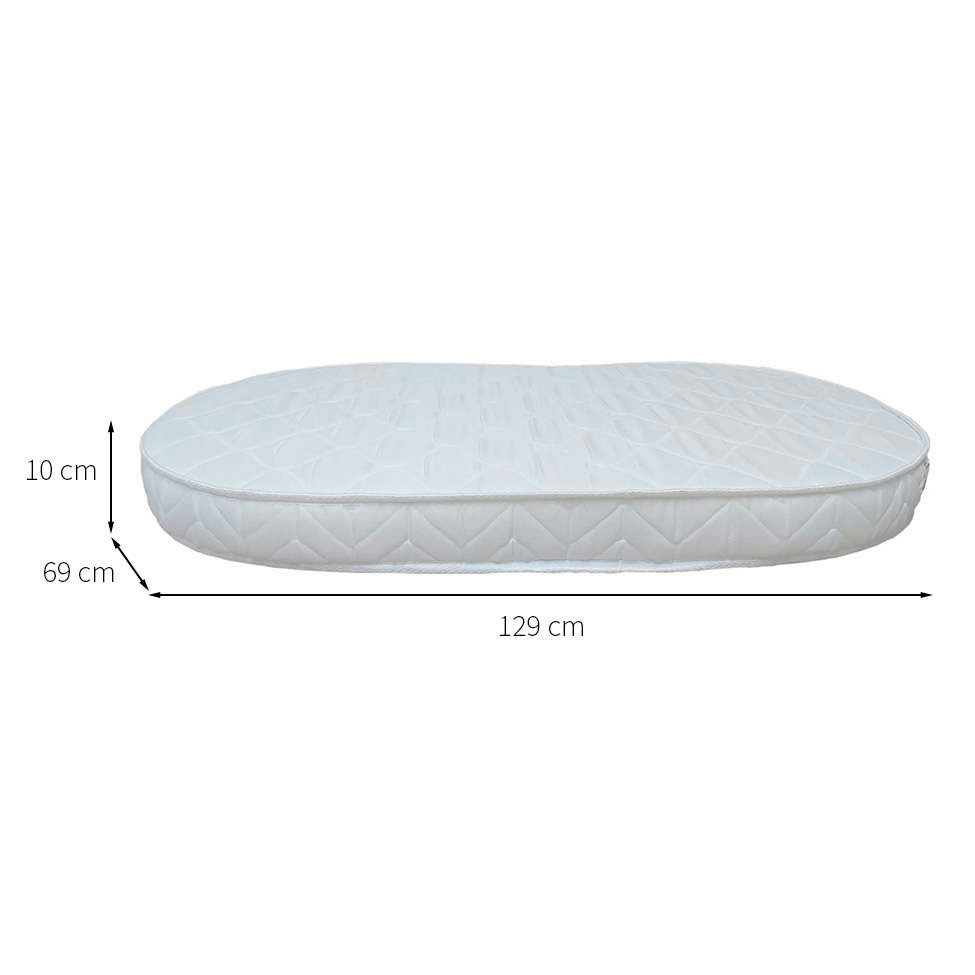 Berço Multifuncional com Colchão Wave Cinza e Branco