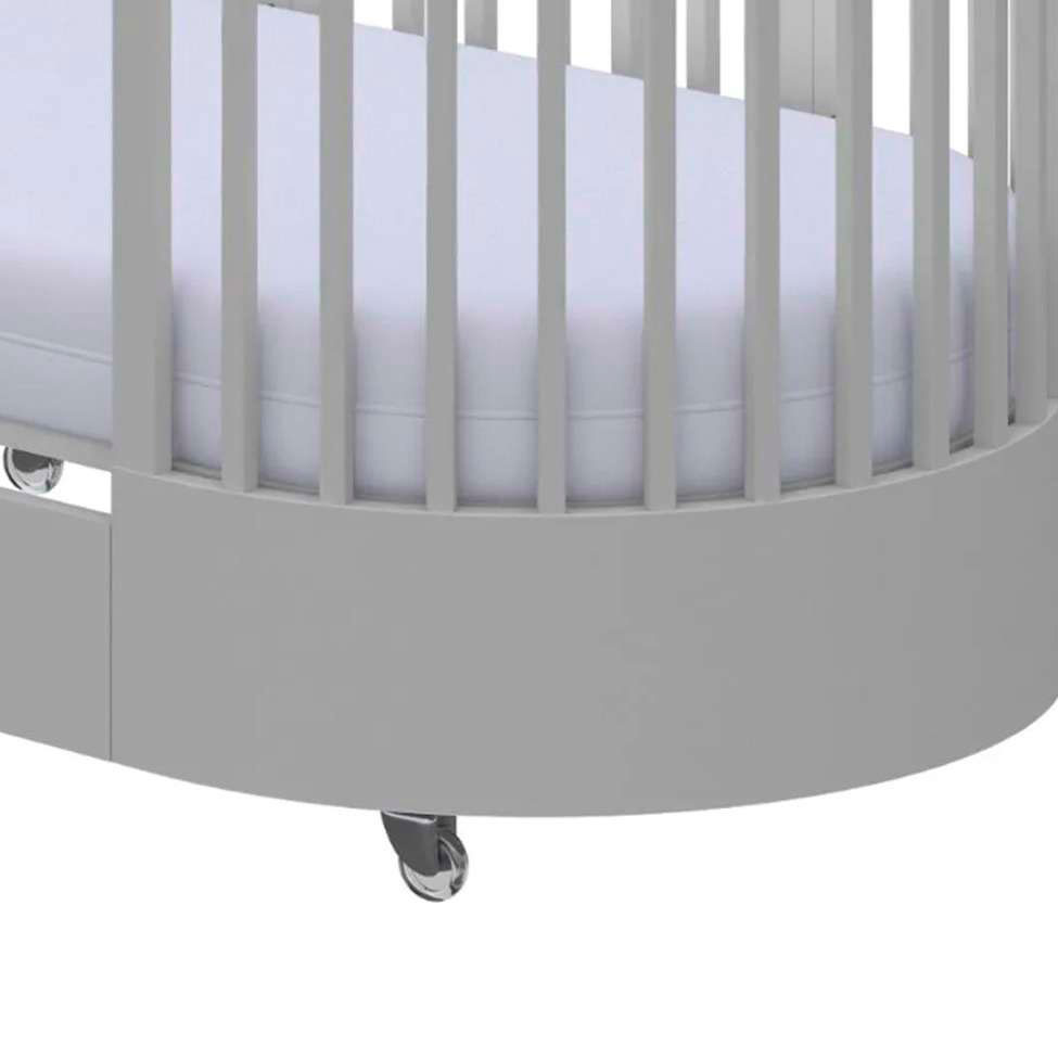 Berço Multifuncional com Colchão Wave Cinza e Branco