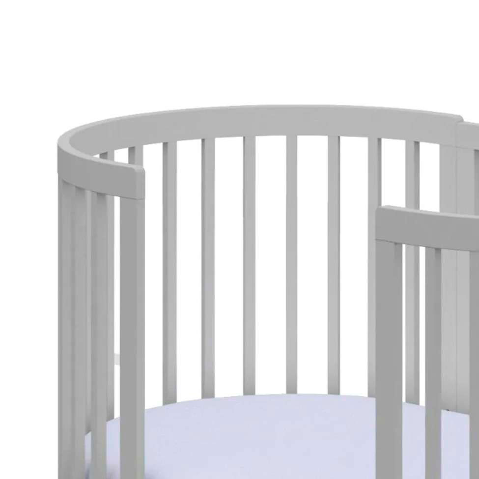 Berço Multifuncional com Colchão Wave Cinza e Branco