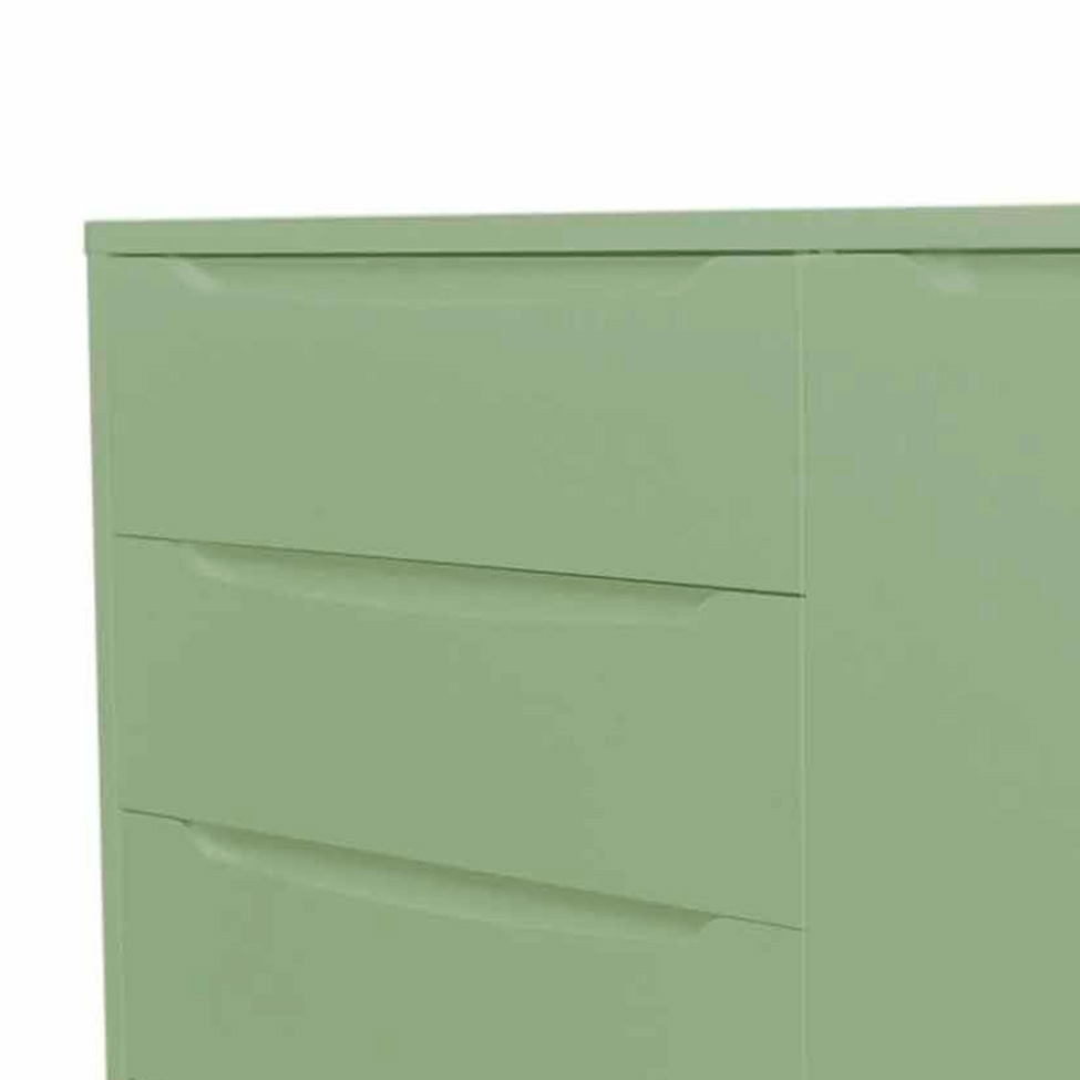 Cômoda Infantil Amor Perfeito 1 PT 3 GV Verde e Pinus