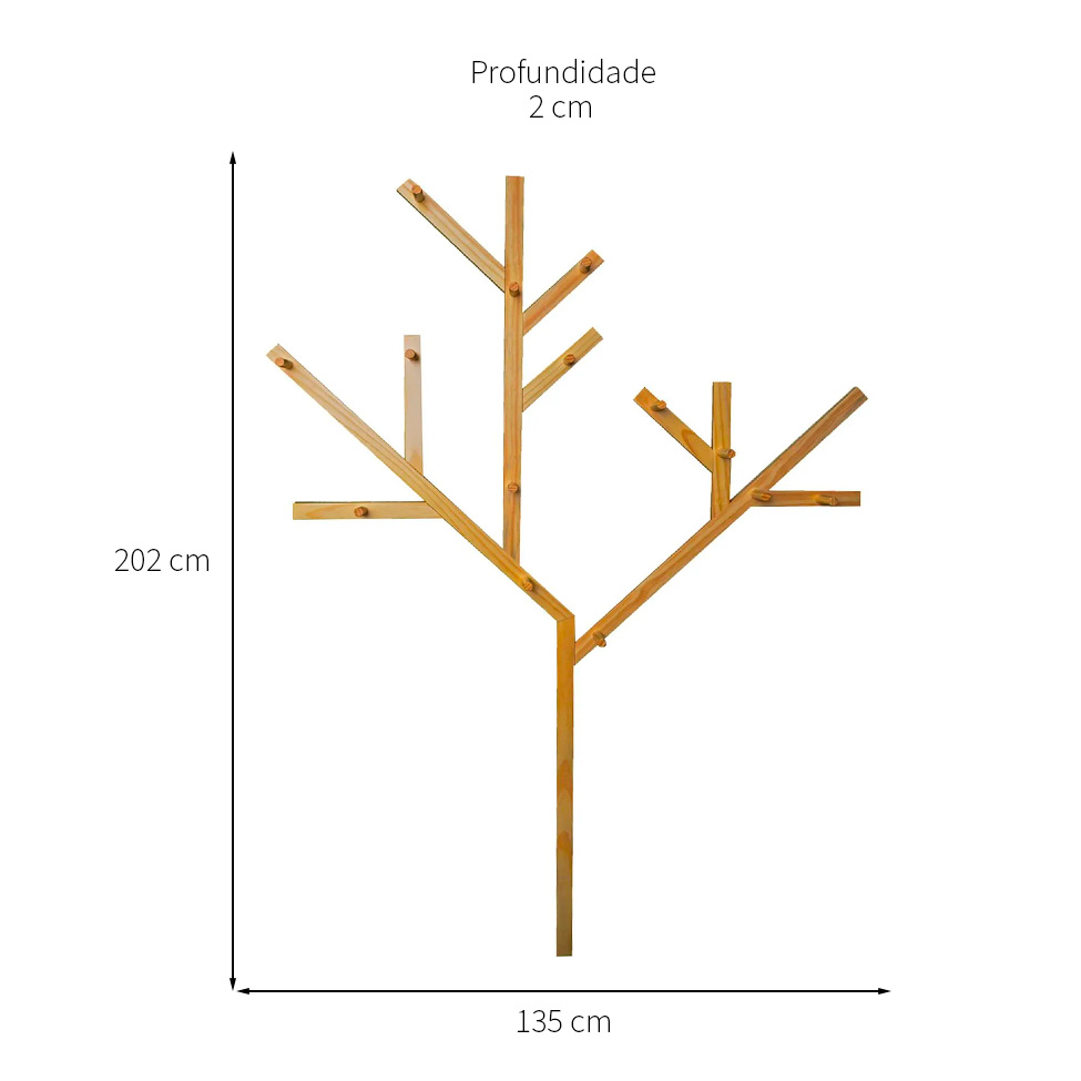 Cabideiro Árvore Pinus