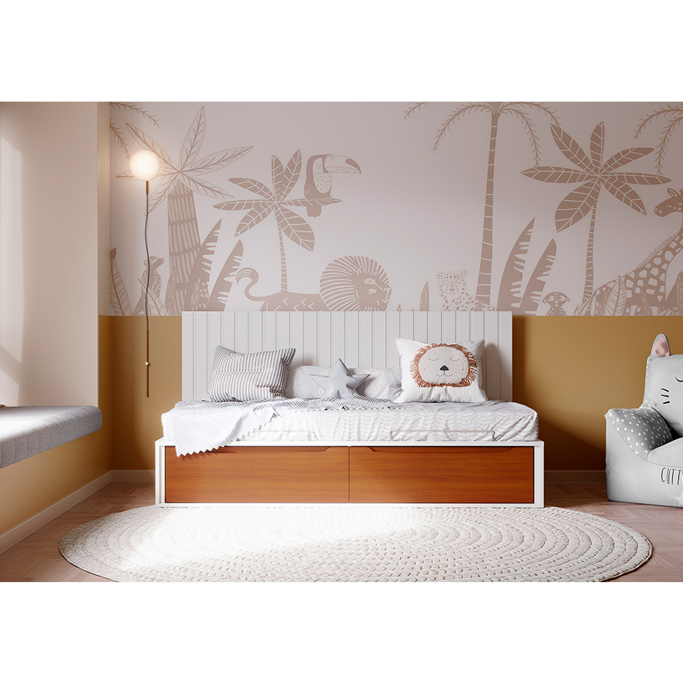 Cama Infantil Sambalelê 2 GV Branca e Mel