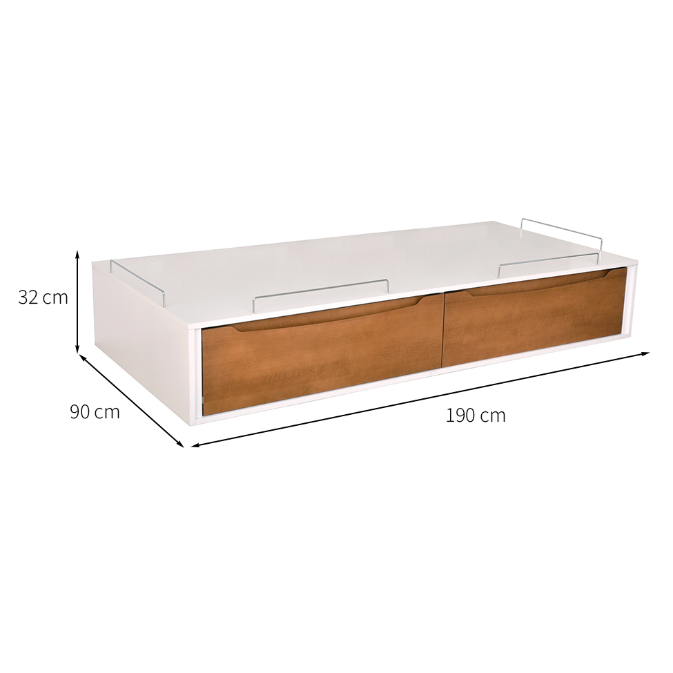 Cama Infantil Sambalelê 2 GV Branca e Mel