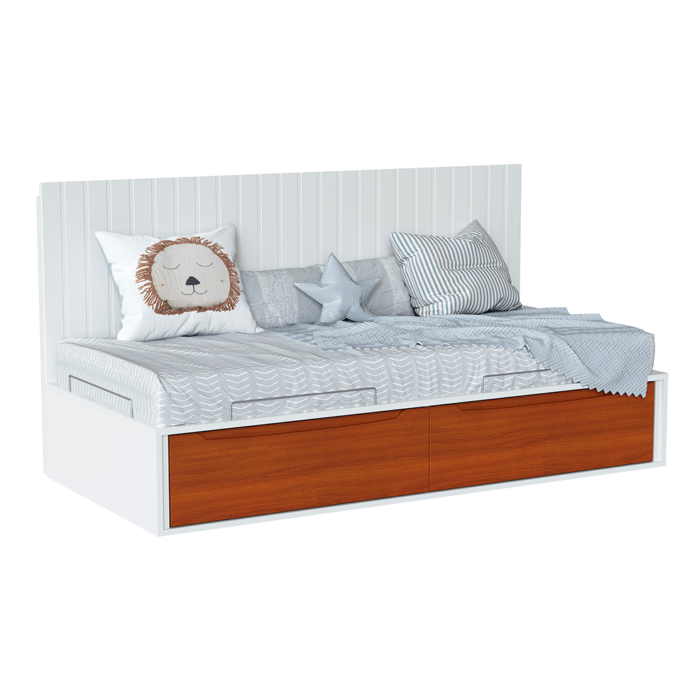 Cama Infantil Sambalelê 2 GV Branca e Mel