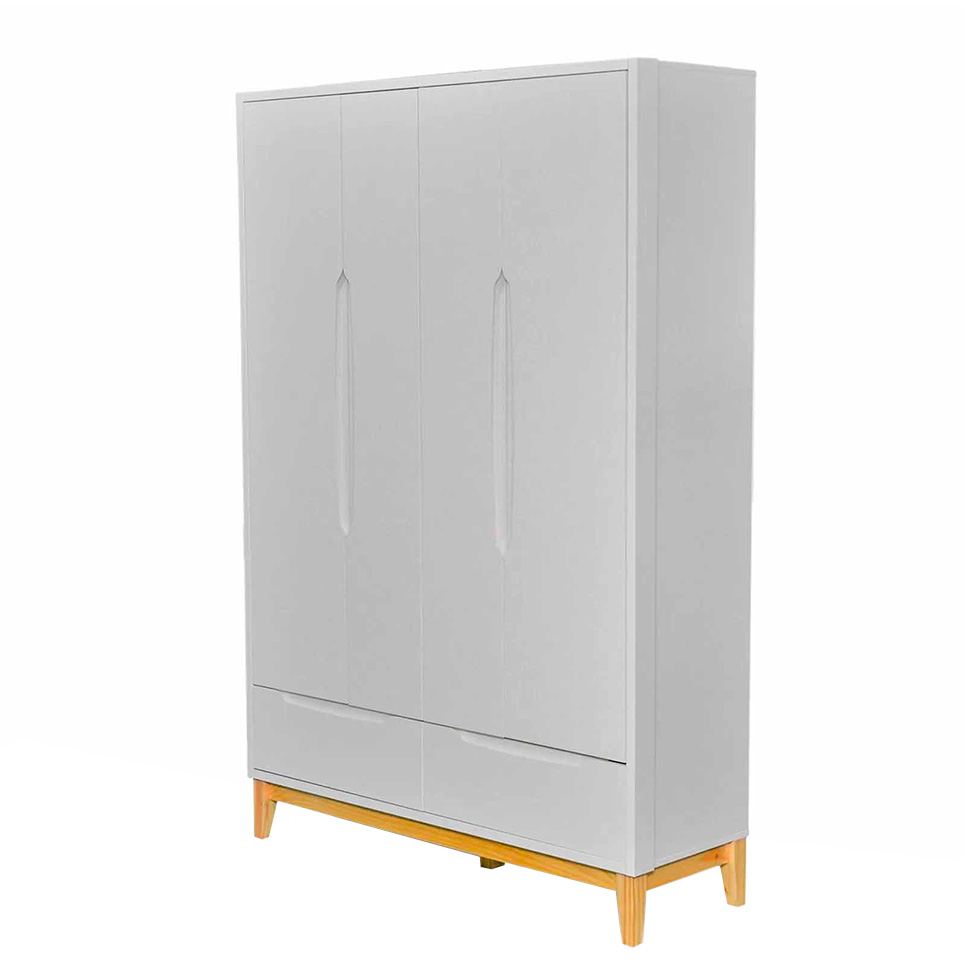 Guarda-Roupa Infantil Amor Perfeito 4 Portas 2 Gavetas Branco