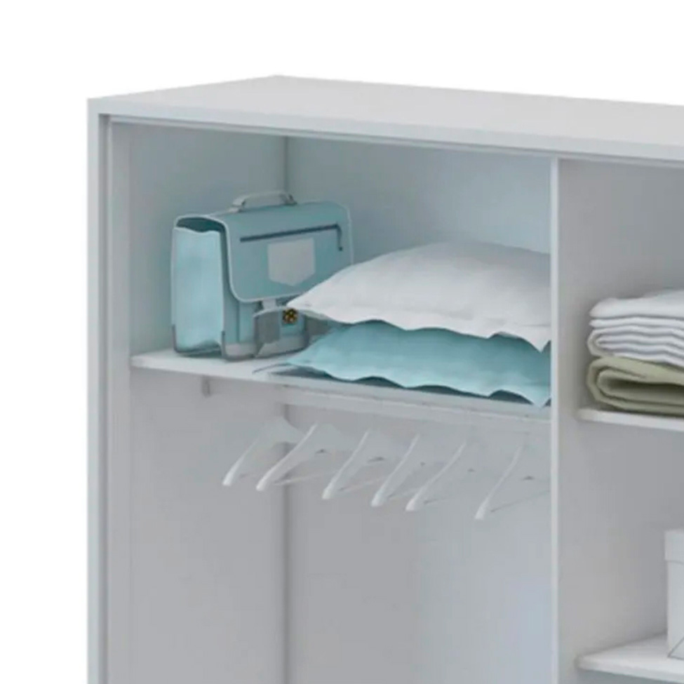 Guarda-Roupa Infantil Wood 3 Portas 3 Gavetas Branco