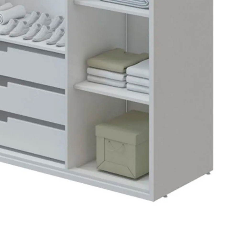 Guarda-Roupa Infantil Wood 3 Portas 3 Gavetas Branco