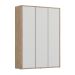 Guarda-Roupa Infantil Wood 3 Portas 3 Gavetas Branco e Carvalho Treviso