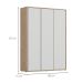 Guarda-Roupa Infantil Wood 3 Portas 3 Gavetas Branco e Carvalho Treviso