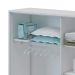 Guarda-Roupa Infantil Wood 3 Portas 3 Gavetas Branco e Carvalho Treviso
