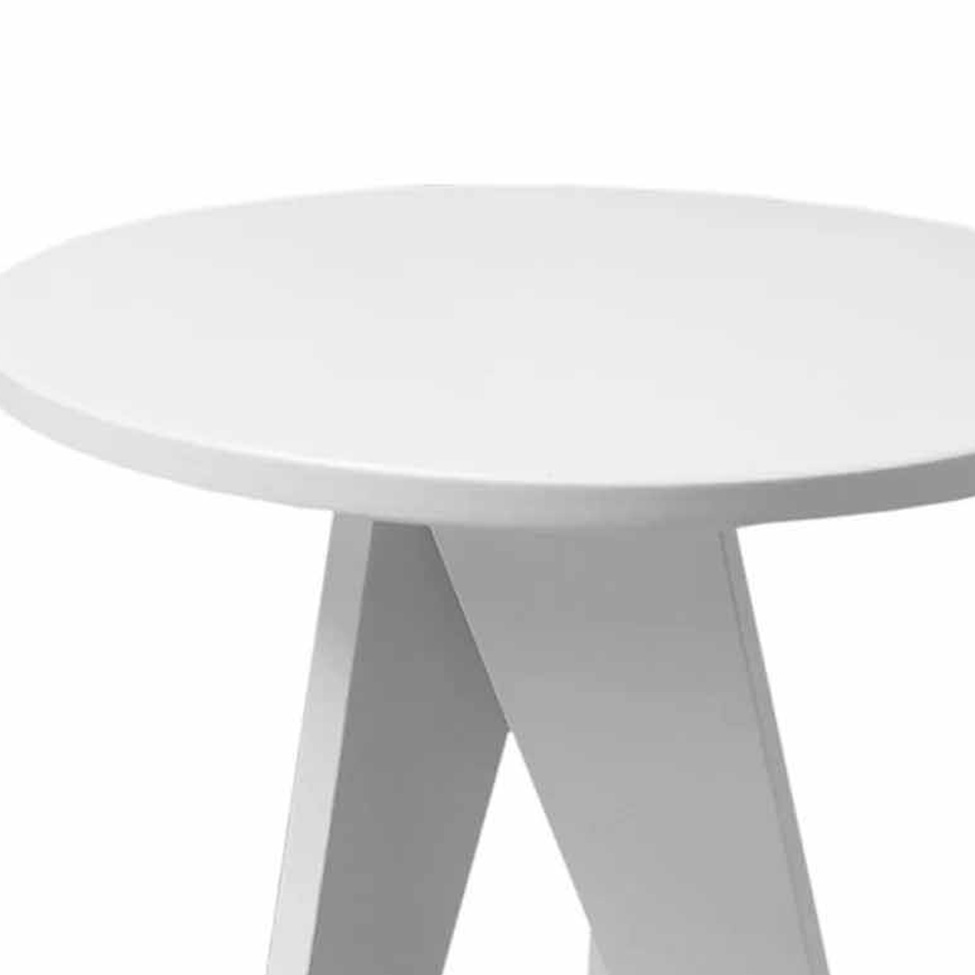 Mesa Lateral Redonda Canção de Ninar Branca