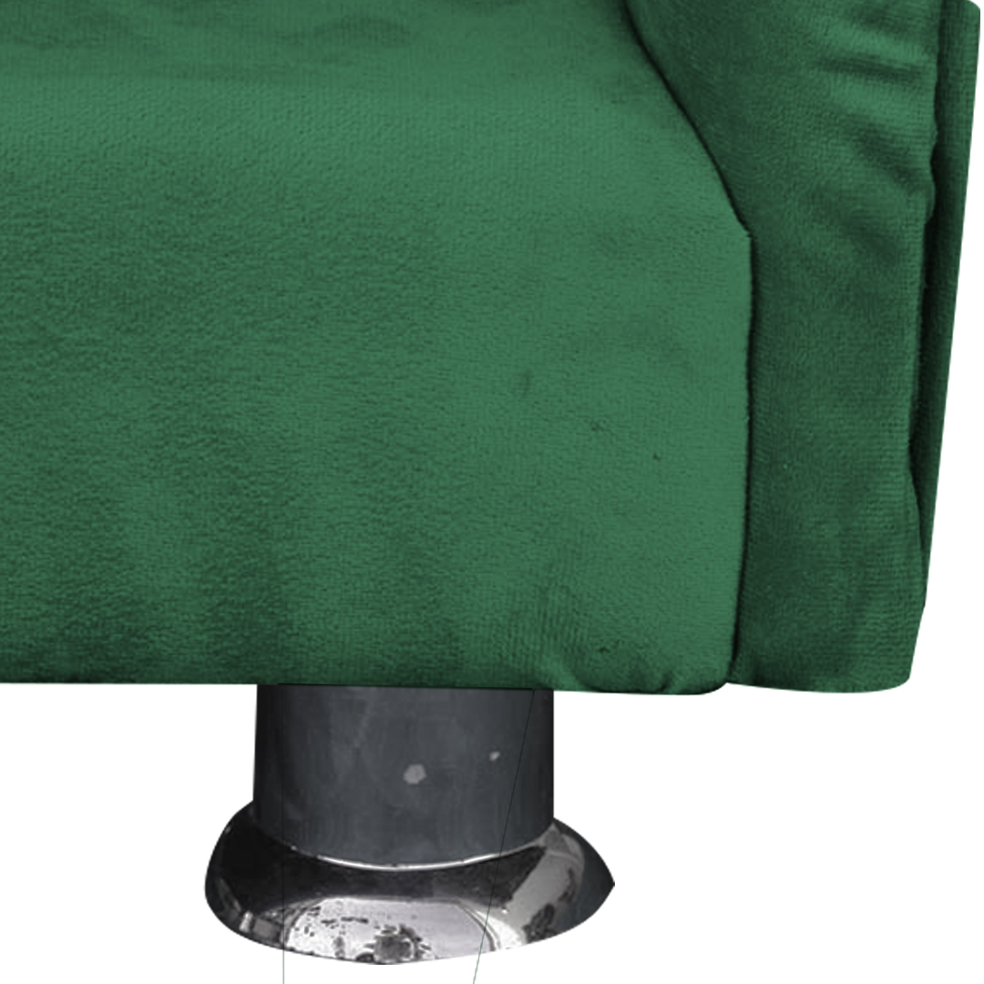 Cama Caminha Divã  Pet Veludo Strass Verde Dvinn