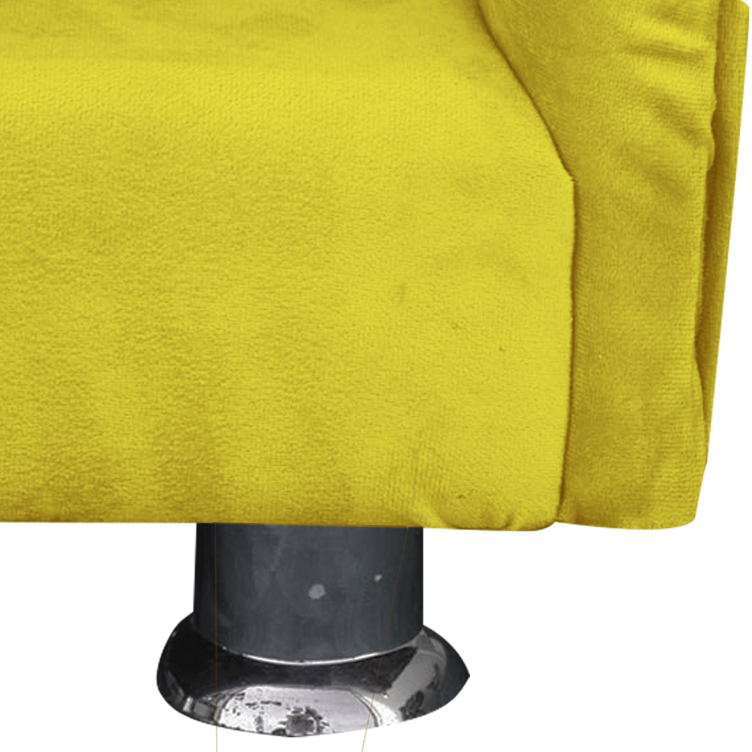 Cama Caminha Divã Pet Veludo Strass Amarelo Dvinn