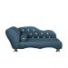 Cama Caminha Divã Pet Veludo Strass Azul Marinho Dvinn