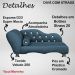 Cama Caminha Divã Pet Veludo Strass Azul Marinho Dvinn
