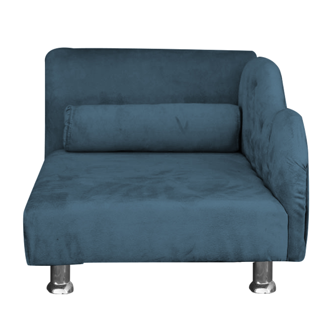 Cama Caminha Divã Pet Veludo Strass Azul Marinho Dvinn
