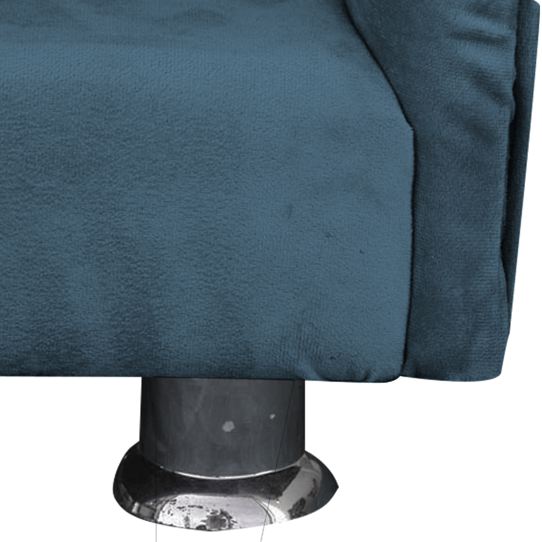 Cama Caminha Divã Pet Veludo Strass Azul Marinho Dvinn