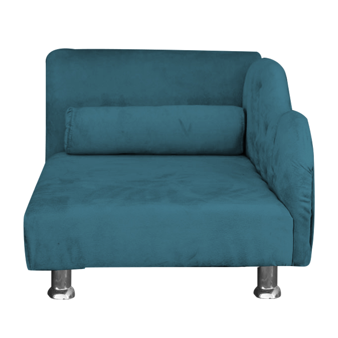 Cama Caminha Divã Pet Veludo Strass Azul Royal Dvinn