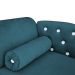 Cama Caminha Divã Pet Veludo Strass Azul Royal Dvinn