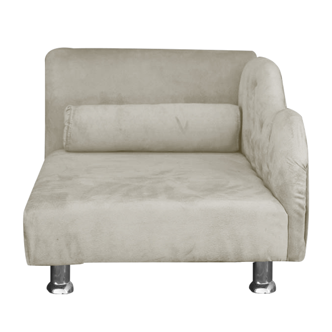 Cama Caminha Divã Pet Veludo Strass Bege Dvinn