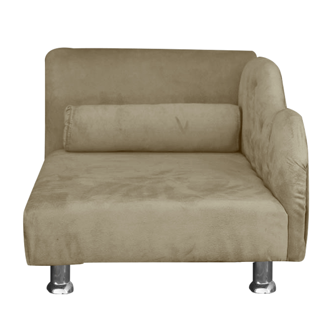 Cama Caminha Divã Pet Veludo Strass Capuccino Dvinn