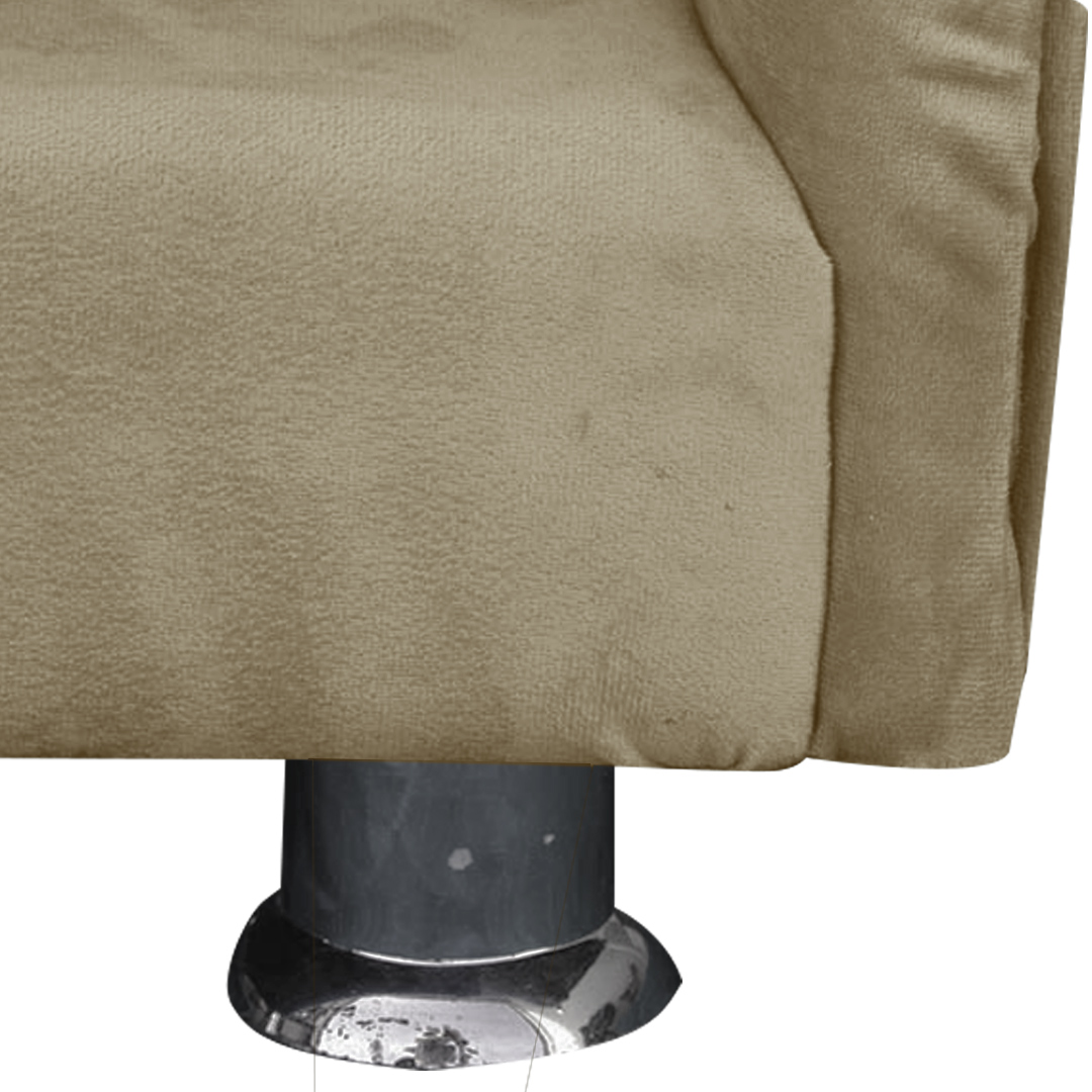 Cama Caminha Divã Pet Veludo Strass Capuccino Dvinn