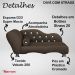 Cama Caminha Divã Pet Veludo Strass Marrom Dvinn