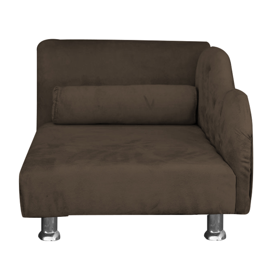 Cama Caminha Divã Pet Veludo Strass Marrom Dvinn
