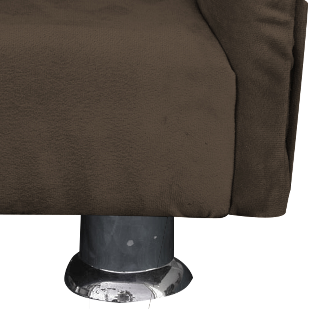 Cama Caminha Divã Pet Veludo Strass Marrom Dvinn