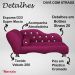 Cama Caminha Divã Pet Veludo Strass Marsala Dvinn