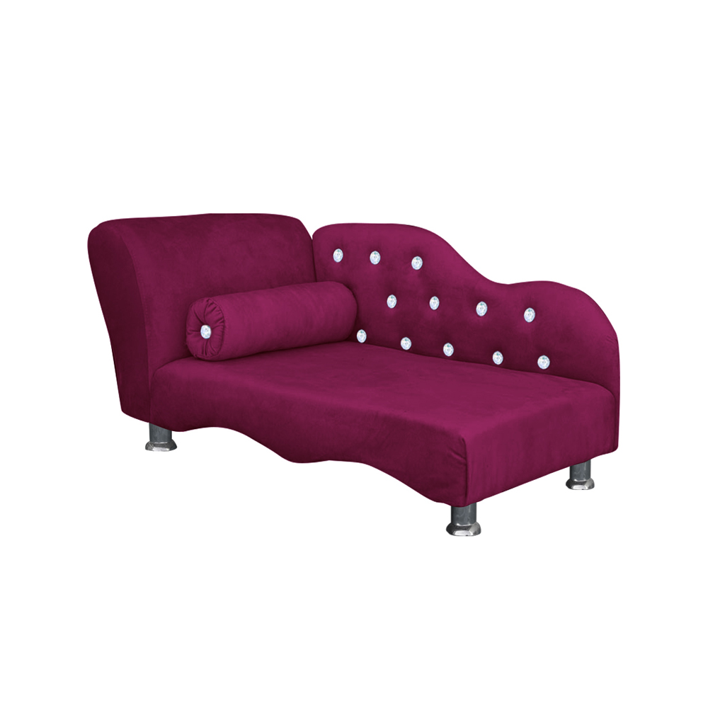 Cama Caminha Divã Pet Veludo Strass Marsala Dvinn