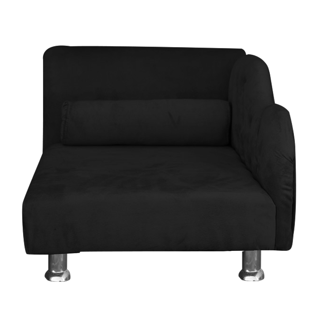 Cama Caminha Divã Pet Veludo Strass Preto Dvinn