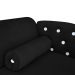 Cama Caminha Divã Pet Veludo Strass Preto Dvinn