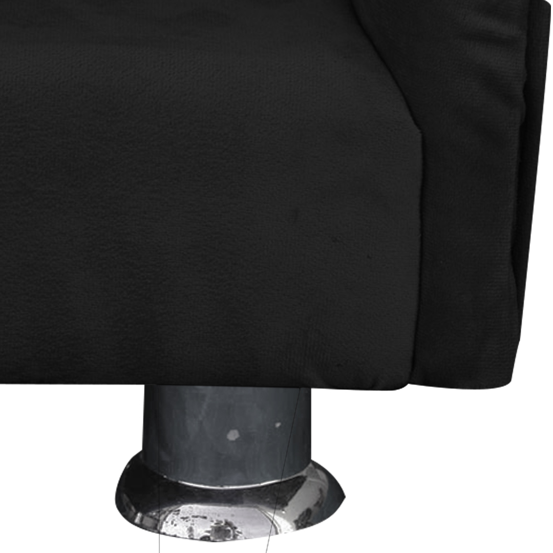 Cama Caminha Divã Pet Veludo Strass Preto Dvinn
