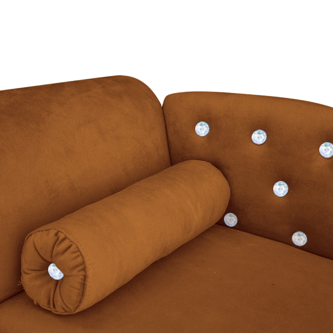 Cama Caminha Divã Pet Veludo Strass Terracota Dvinn