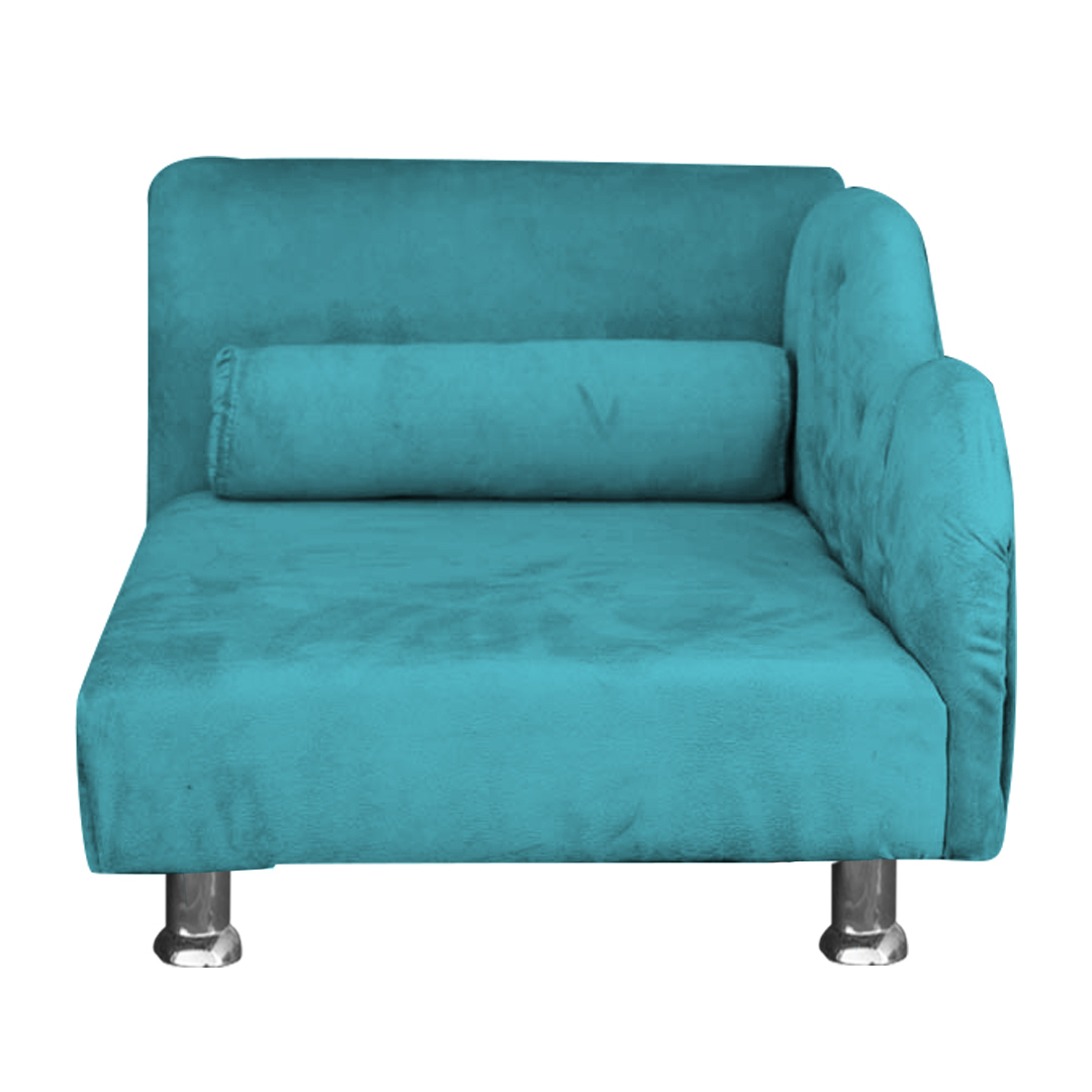 Cama Caminha Divã Pet Veludo Strass Turquesa Dvinn