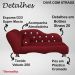 Cama Caminha Divã Pet Veludo Strass Vermelho Dvinn