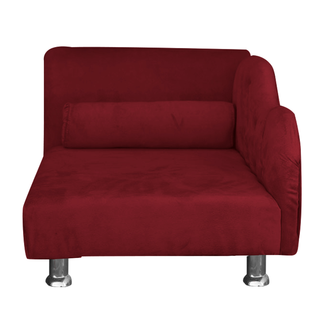 Cama Caminha Divã Pet Veludo Strass Vermelho Dvinn