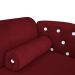 Cama Caminha Divã Pet Veludo Strass Vermelho Dvinn