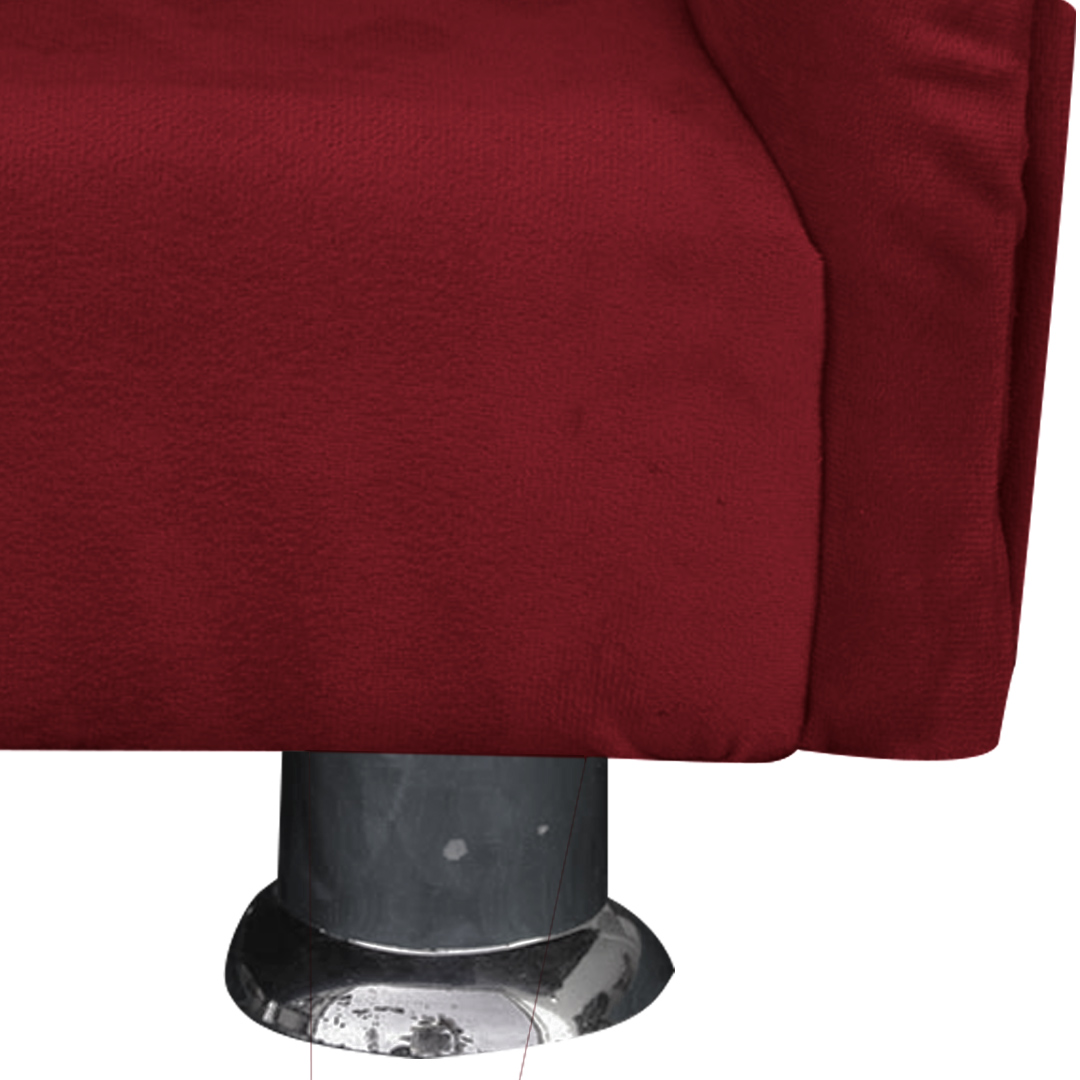 Cama Caminha Divã Pet Veludo Strass Vermelho Dvinn