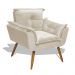 Kit 02 Poltronas Decorativa Para Sala de Estar Opala Suede - SSX Multicoisas