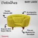 Poltrona Cama Caminha Pet Baby Laddi Veludo Amarelo