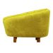 Poltrona Cama Caminha Pet Baby Laddi Veludo Amarelo