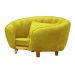 Poltrona Cama Caminha Pet Baby Laddi Veludo Amarelo