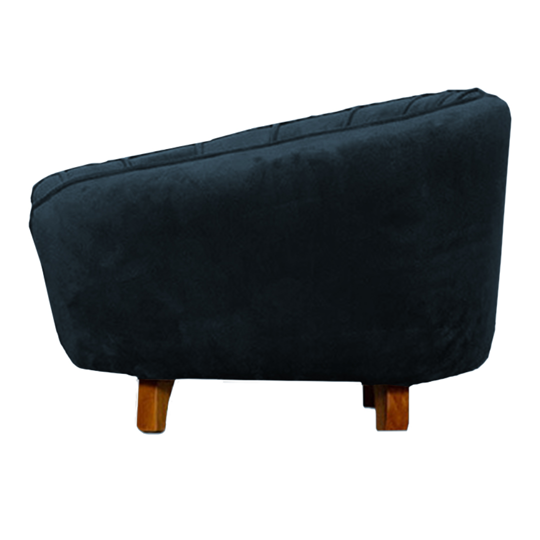 Poltrona Cama Caminha Pet Baby Laddi Veludo Azul Marinho Dvinn