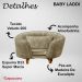 Poltrona Cama Caminha Pet Baby Laddi Veludo Capuccino Dvinn
