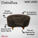 Poltrona Cama Caminha Pet Baby Laddi Veludo Marrom Dvinn