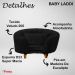 Poltrona Cama Caminha Pet Baby Laddi Veludo Preto Dvinn