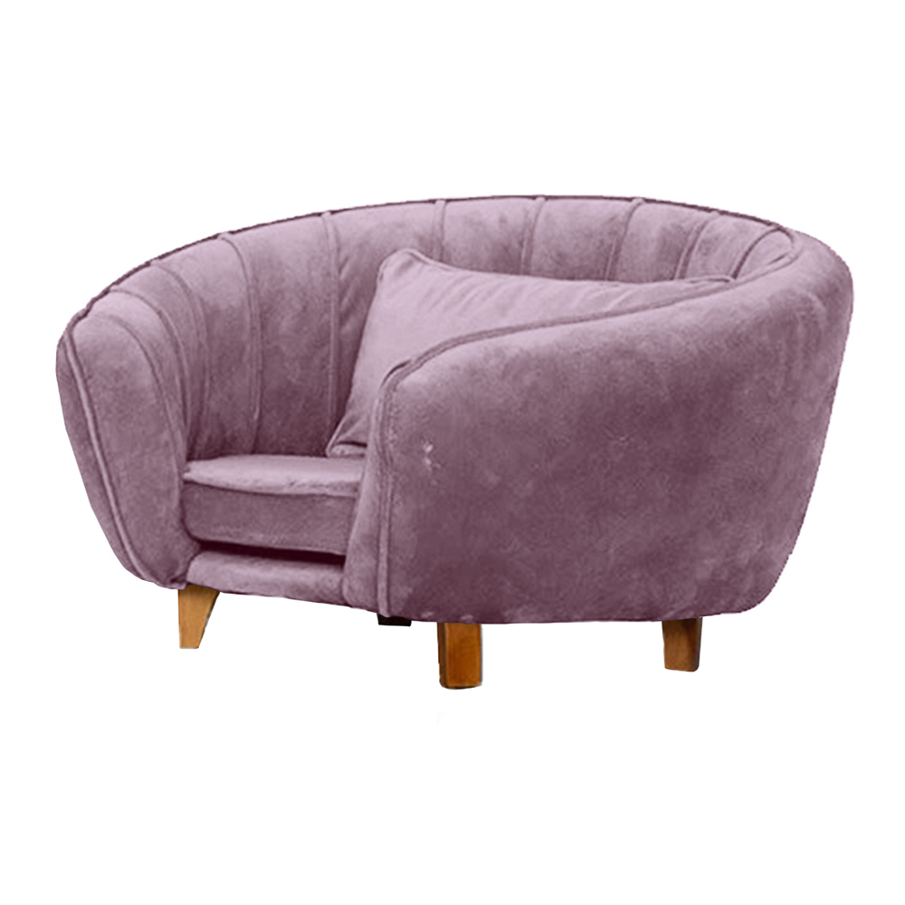 Poltrona Cama Caminha Pet Baby Laddi Veludo Rose Dvinn